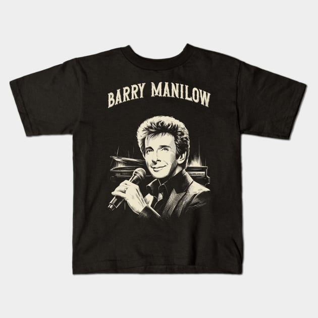 barry manilow Kids T-Shirt by Yopi